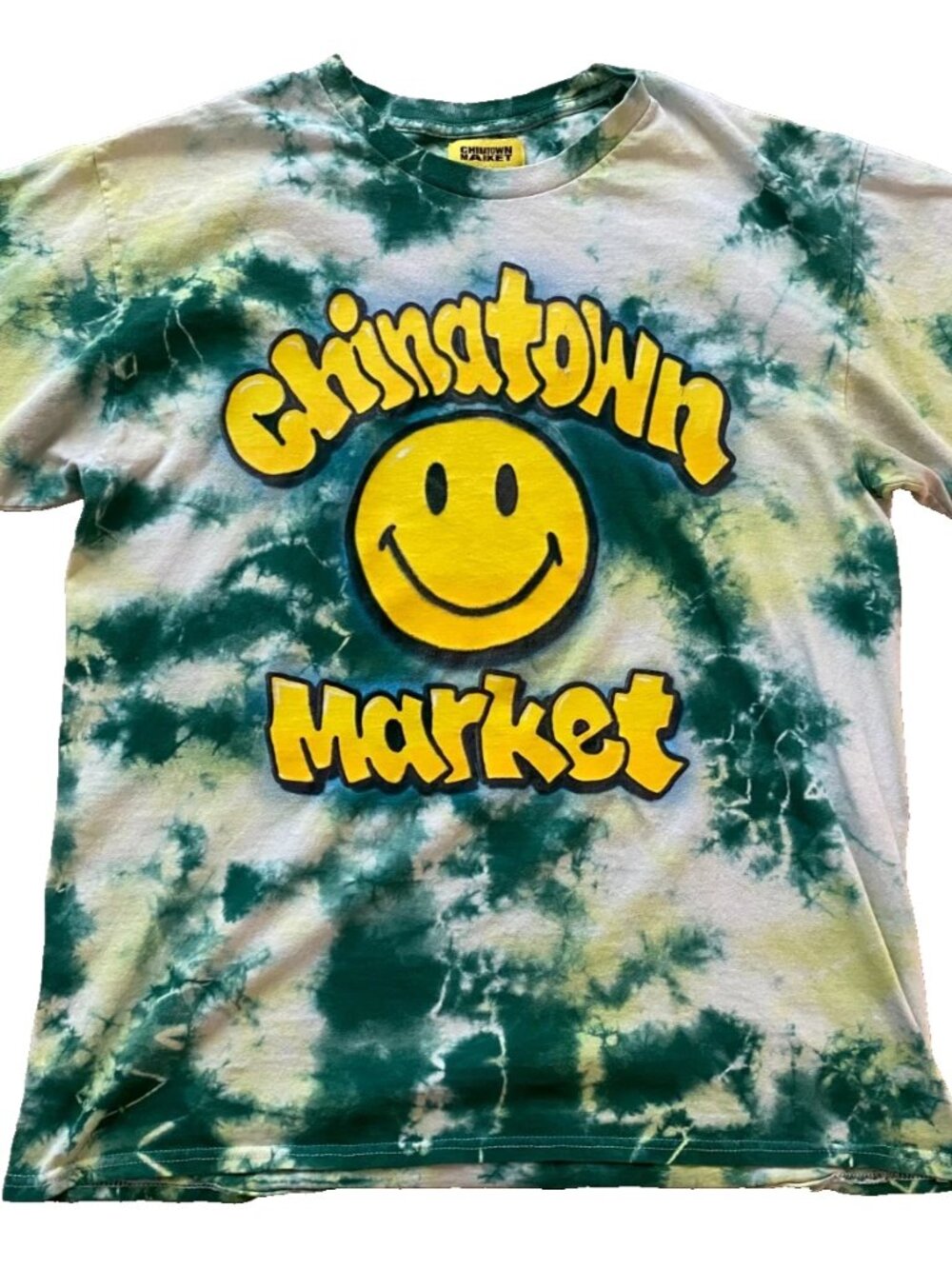 CHINATOWN MARKET Smiley Face Tie Dye T Shirt Men's Large L Graphic Print Tee
